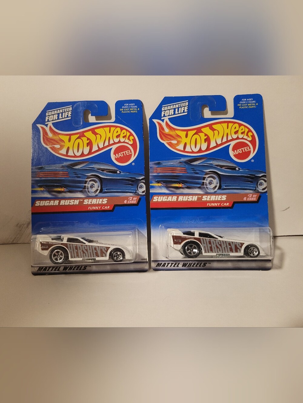 Two Pack Mattel Hot Wheels Hershey's White & Brown Sugar Rush Die-Cast Car